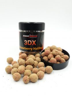 НОВИНКА від Carp Drive! Бойли насадочні 3DX 12-14мм Полуниця Халібут (Strawberry Halibut) 100 гр.