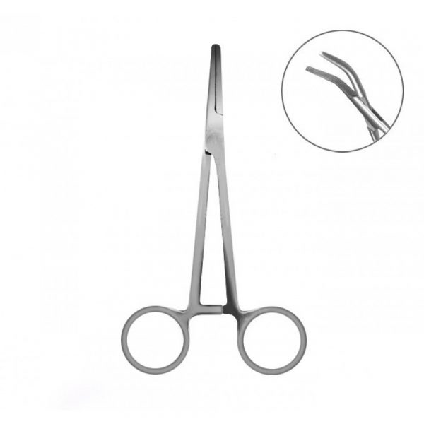ЩИПЦІ ЗІГНУТІ CURVED FORCEPS DELPHIN 17,5 СМ - Зображення 1