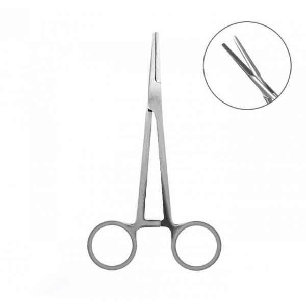 ПРЯМІ ЩИПЦІ STRAIGHT FORCEPS DELPHIN 13СМ - Зображення 1
