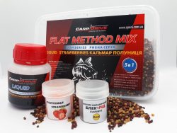 Флет метод Carp Drive мікс Squid Strawberry (Кальмар Полуниця) рибна серія 5 в 1