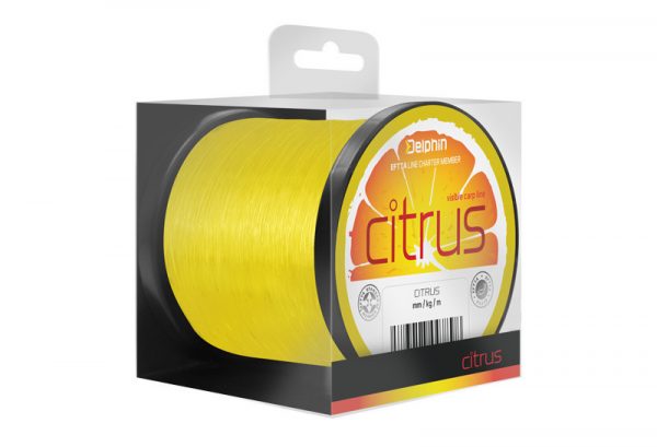Коропова волосінь, волосінь на карпа, Волосінь Delphin CITRUS 1100m / жовта 0.35 мм 19lbs - Зображення 1