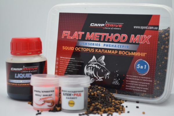 Флет метод Carp Drive мікс Squid Octopus (Кальмар Восьминіг) серія спеції 5 в 1 - Зображення 2