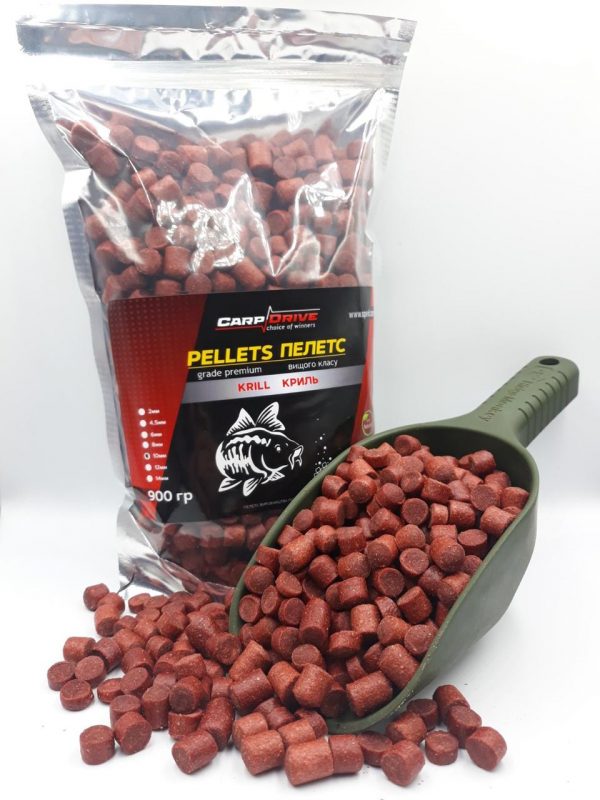 Pellets, пелети короповий, пелети Krill (Кріль) Carp Drive 900гр - Зображення 1