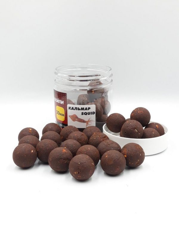 Розчинні насадкові бойли, порошать бойли Кальмар (Squid) 20мм 100г - Зображення 2