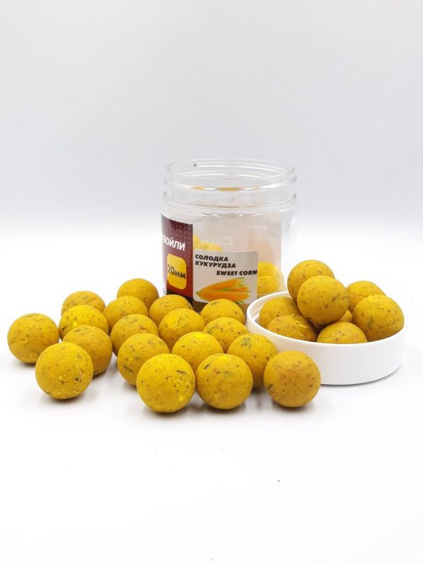 Розчинні насадкові бойли, порошать бойли Солодка Кукурудза (Sweet Corn) 20мм 100г - Зображення 2
