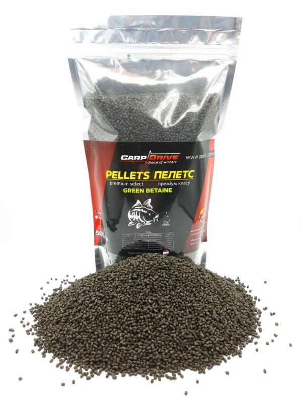 Короповий пелети, пелети прикормочный, пелети Green Betaine Carp Drive (преміум класу) 2мм 500 гр - Зображення 1