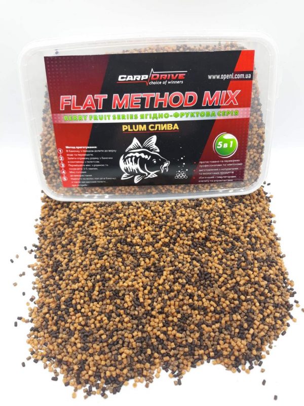 Методні пелети, флет метод мікс Plum Сливовий Carp Drive 5 в 1 - Зображення 2