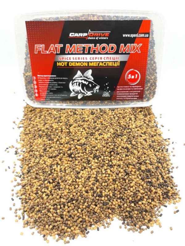 3485932627_metodnyj-pellets-flet Методні пелети, флет метод мікс Hot Demon Мегаспеції Carp Drive 5 в 1 - Зображення 2