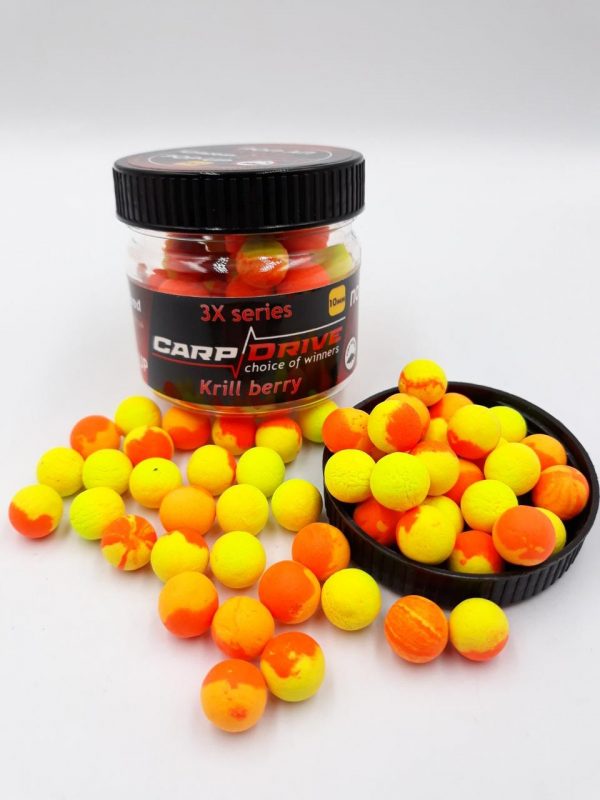 НОВИНКА!!! Поп ап Krill Berry серія 3Х  10 мм Carp Drive( в банці 3 різні двохколірні попапи) - Зображення 1