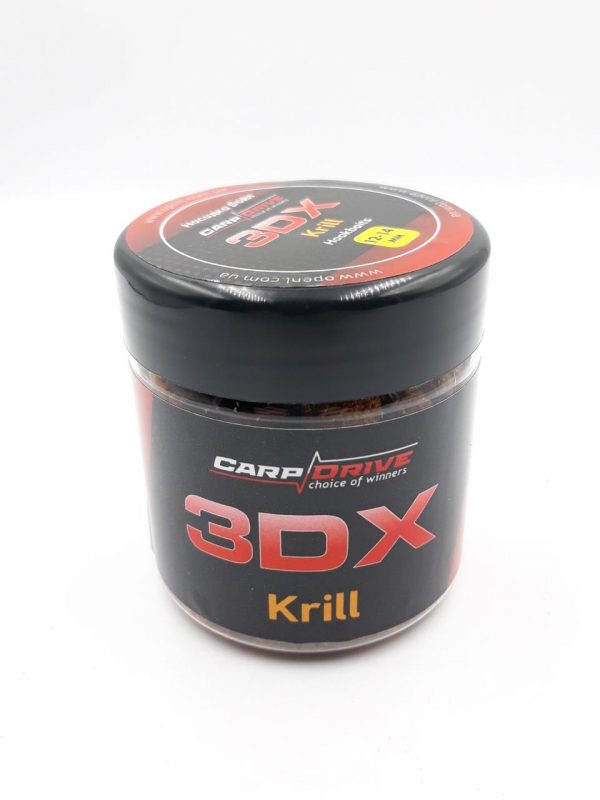 НОВИНКА від Carp Drive! Бойли насадочні 3DX 12-14мм Криль (Krill) 100 гр. - Зображення 3