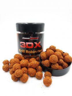 НОВИНКА від Carp Drive! Бойли насадочні 3DX 12-14мм Криль Робін Ред (Krill Robin Red) 100 гр.