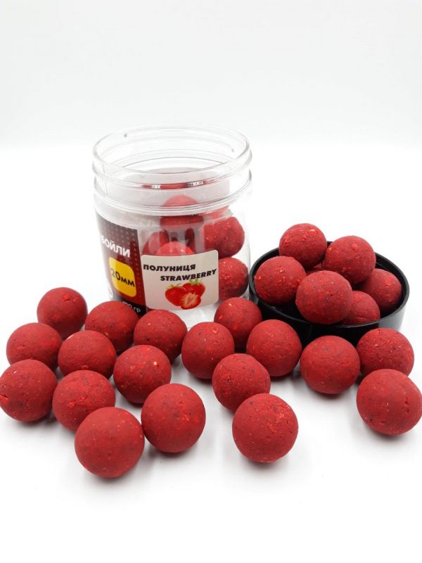 Бойли розчинні насадочні Carp Drive 20 мм Полуниця (Strawberry) 100 гр. - Зображення 2