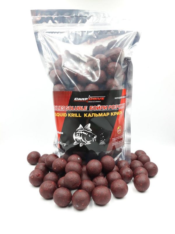 Бойли розчинні спортивна серія Кальмар Кріль (Squid Krill) 24 мм 900 г - Зображення 1