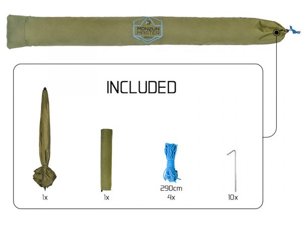 Зонт рибальський з бортиками Delphin MONZUN Master Магазин Рибачок