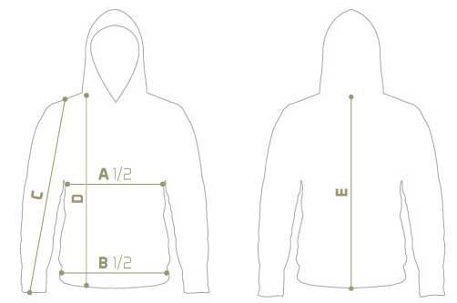 kofta_size Толстовка с капюшоном Delphin RAWER ONE сітка розмірів