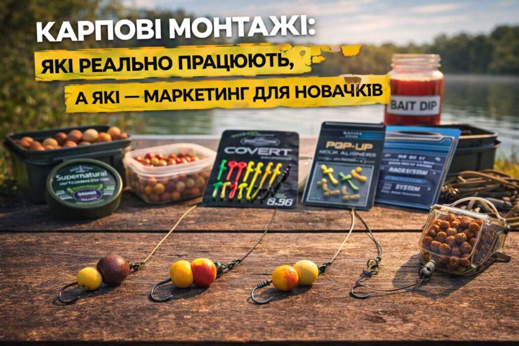Карпові монтажі: які реально працюють, а які — маркетинг для новачків