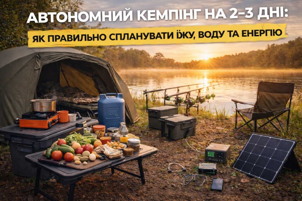 Автономний кемпінг на 2–3 дні: як правильно спланувати їжу, воду та енергію