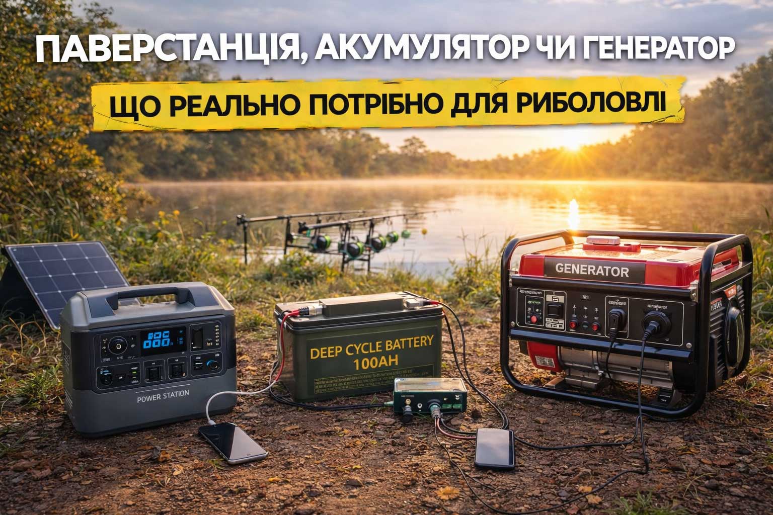 Паверстанція, акумулятор чи генератор: що реально потрібно для риболовлі