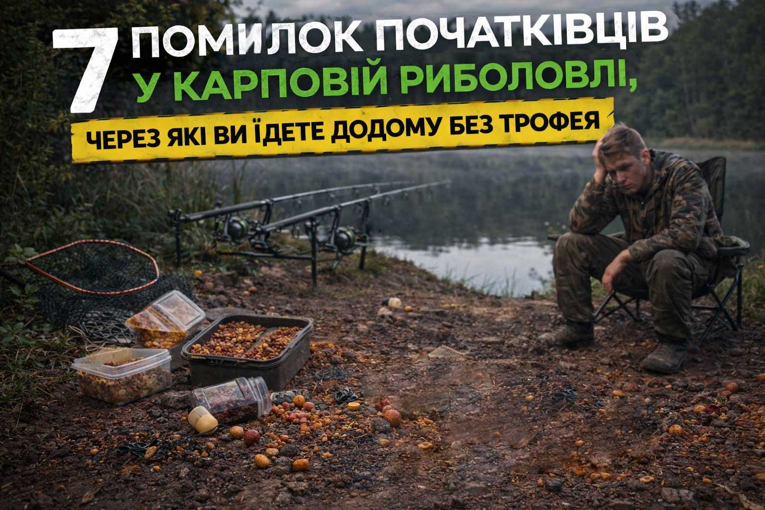7 помилок початківців у карповій риболовлі, через які ви їдете додому без трофея