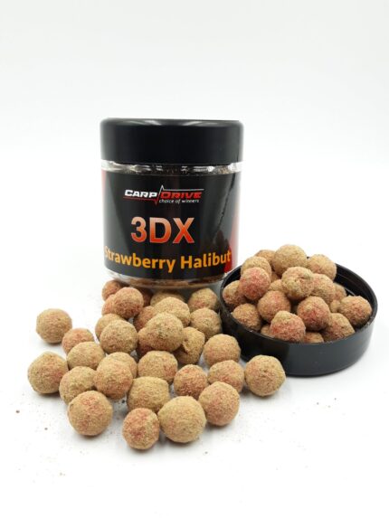 Бойли насадочні Carp Drive 3DX Полуниця Халібут 12 14 мм 100 г преміум для коропа