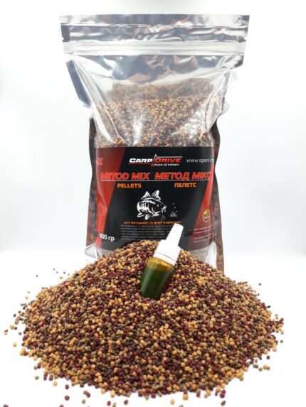 Carp Drive Метод мікс 4X Method Mix флюро діп пелетс 2 мм 900 г для методної годівниці