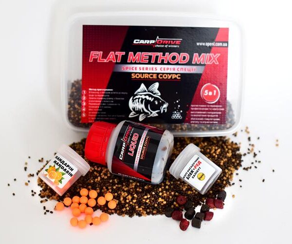 Флет метод Carp Drive мікс Source 5 в 1 спеції соурс пелетс 2 мм