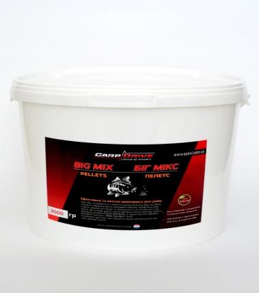 Carp Drive Pellets Big Mix Premium відро 3 кг пелетс халібут 8 20 мм для трофейного коропа амура