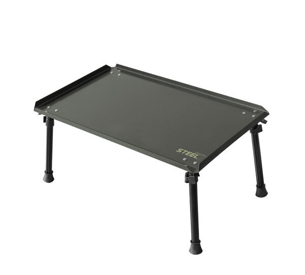 Delphin STEELS L столик монтажний короповий 47 x 30 см металевий складний телескопічні ніжки висота 23 33 см