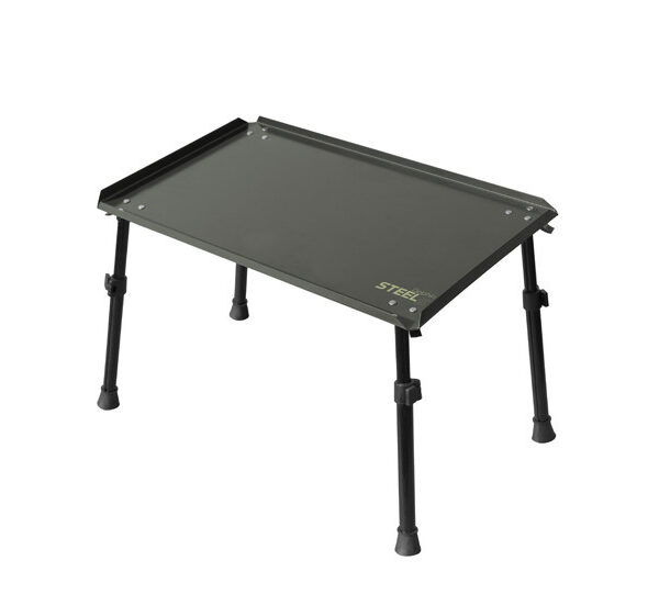 Delphin STEELS XL столик монтажний короповий 55 x 35 см металевий складний телескопічні ніжки висота 27 41 см