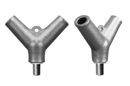 Трійник для підсаку Delphin TERNA металевий хром універсальна різьба 11 8 мм