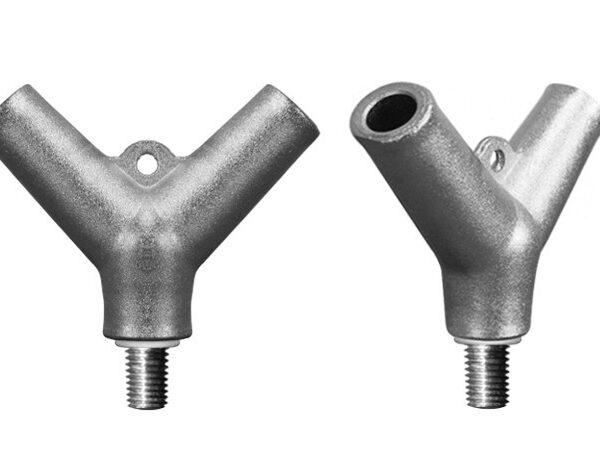 Трійник для підсаку Delphin TERNA металевий хром універсальна різьба 11 8 мм