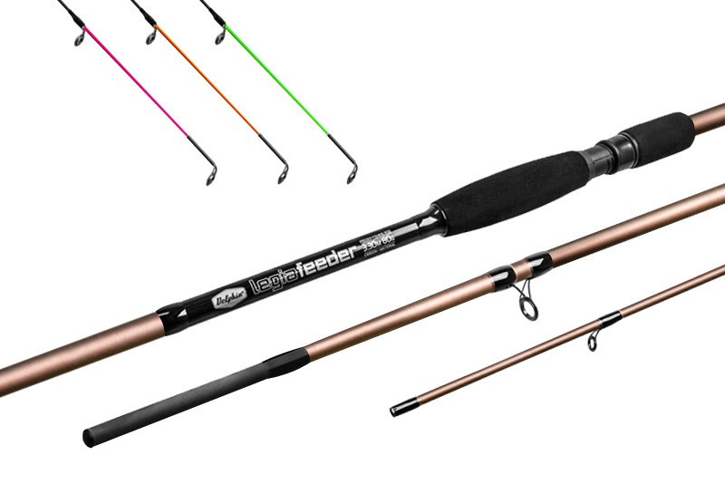 Фідерне вудилище Delphin LEGIA Feeder + 3 вершинки Фідерне вудилище Delphin LEGIA Feeder 3 вершинки 24T карбон