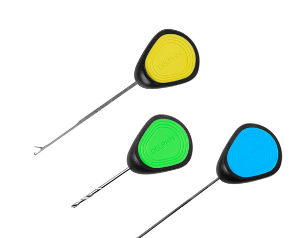 Delphin THE END GRIP Set 3pcs набір голок для бойлів і монтажу з дрилем