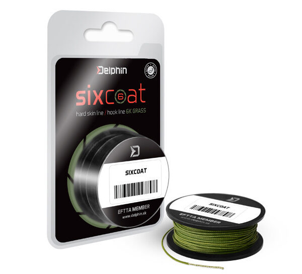 Delphin SIXCOAT Skin Line поводочний матеріал 13 м трава покриття 25 lb