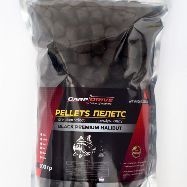 Пелетс Carp Drive Black Premium Halibut палтус 20 мм 900 г пелетс для трофейного коропа