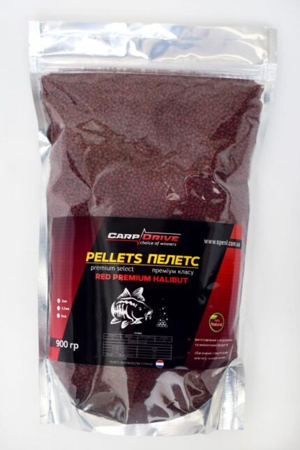 Carp Drive Red Premium Halibut Кріль методний пелетс флет 2 мм 900 г