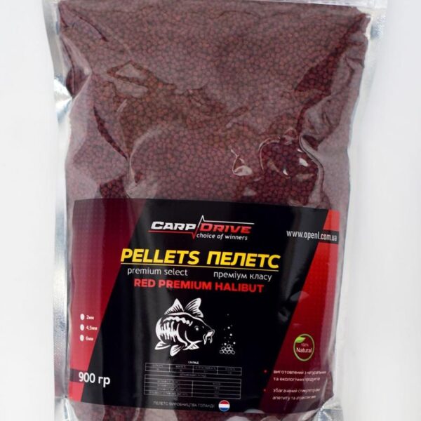 Carp Drive Red Premium Halibut Кріль методний пелетс флет 2 мм 900 г