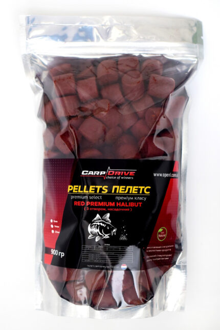 Пелетс короповий Carp Drive Red Halibut Кріль з отвором 8 мм 20 мм 900 г