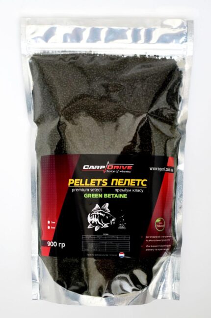 Пелети Pellets Green Betaine Carp Drive Преміум класу 2 мм 900 г бетаїн спіруліна
