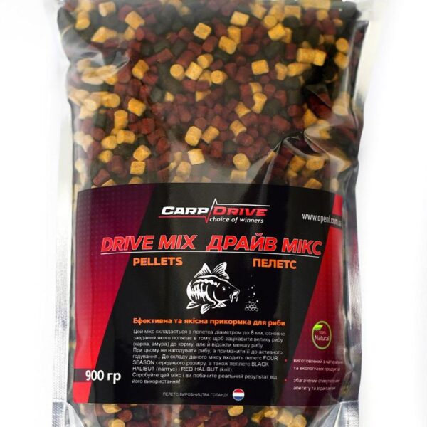 Пелетс Carp Drive Драйв мікс преміум 900 г 6 мм 8 мм