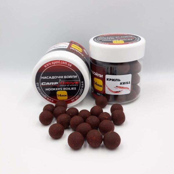 Насадкові бойли Carp Drive Кріль Krill 14 мм варені 100 г