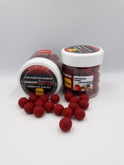 Бойли Carp Drive 14 мм варені насадкові Strawberries Spices 100 г