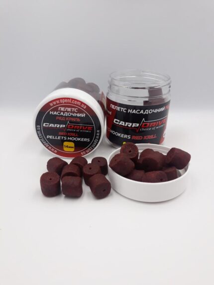 Пелети насадок Red Kril Premium Halibut преміум 14 мм 100 г на волос Carp Drive