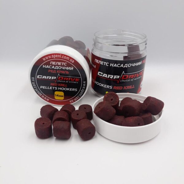 Пелети насадок Red Kril Premium Halibut преміум 14 мм 100 г на волос Carp Drive