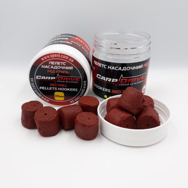 Пелети насадок Red Kril Premium Halibut преміум 20 мм 100 г на волос Carp Drive