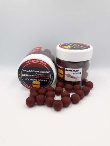 Насадкові бойли варені Кальмар Squid 14 мм 100 г Carp Drive