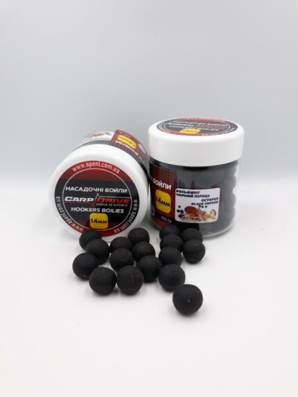 Насадкові бойли варені Восьминіг Чорний Перець 14 мм 100 г тонучі