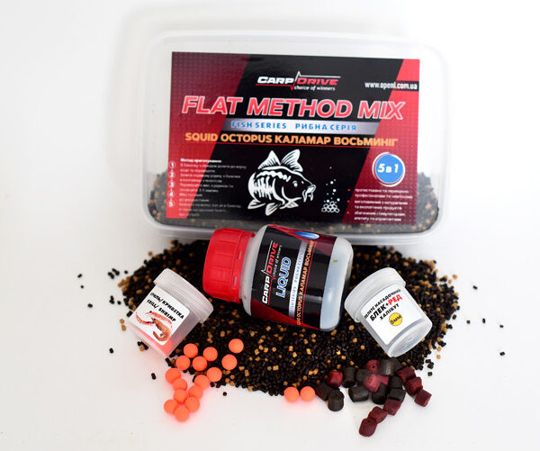 Carp Drive Squid Octopus кальмар восьминіг флет метод мікс спеції 5 в 1