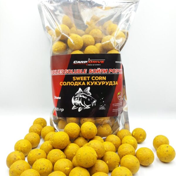 Бойли розчинні Солодка Кукурудза 24 мм 900 г для коропа