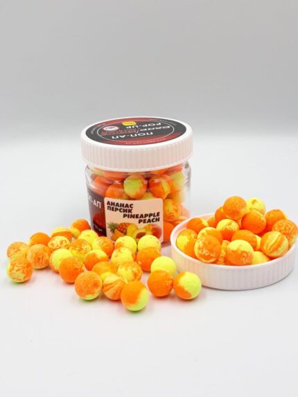 Carp Drive поп ап бойли Ананас Персик 10 мм 30 г плаваючі